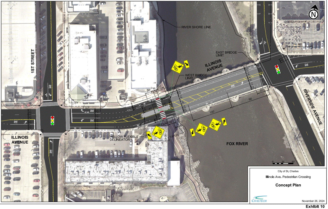 Illinois Ave Pedestrian Crossing map