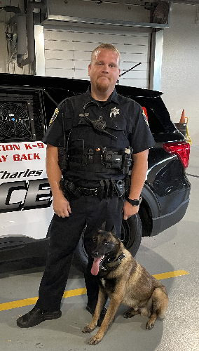 K-9 Saint and Officer Redmann