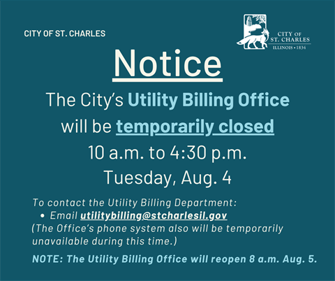 Billing Office closure notice Aug 4 2026
