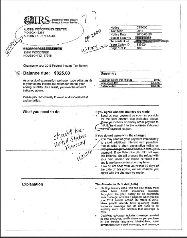 IRS Scam Letter 1